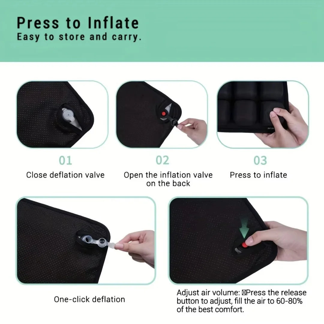 JetPlush – 3D Air‑Cell Travel Cushion